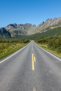 景区道路和美丽山在挪威