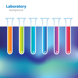 抽象多彩的医疗实验室为背景