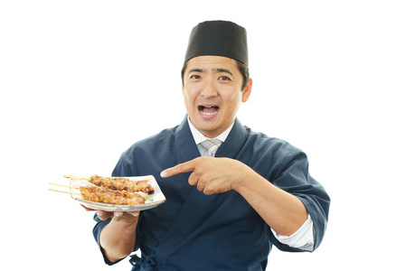 亚洲厨师的肖像