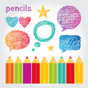 用彩色铅笔铅笔一手拉泡沫的设置