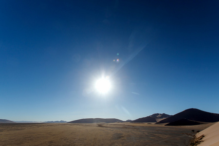 在 sossusvlei，纳米比亚的沙丘