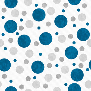 蓝色 灰色和白色的圆点图案重复背景