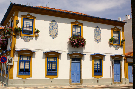 阿威罗 葡萄牙。典型的建筑视图