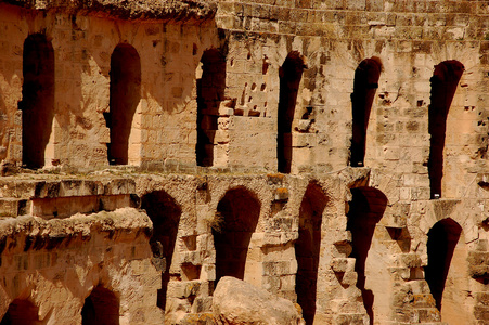 在突尼斯的古代圆形剧场