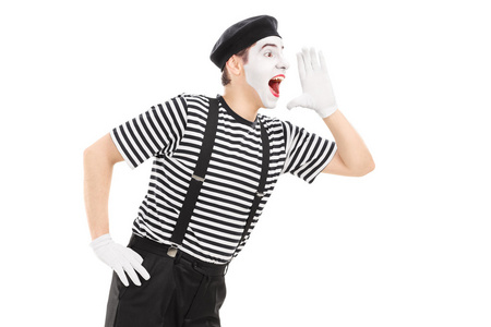 mime 艺术家大喊