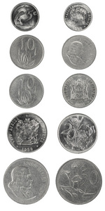 设置的镍硬币南非 550 美分