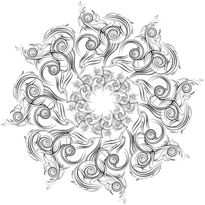 手绘地毯线稿手绘的图案.花边, 东方, 波斯地毯照片