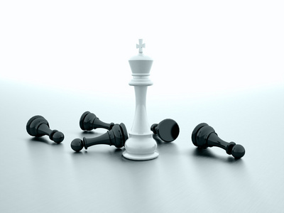 国际象棋呈现一白图片