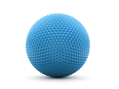 蓝色抽象多边形球