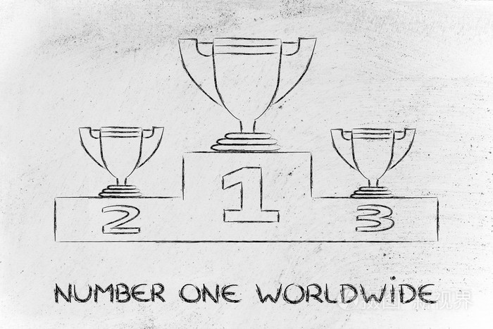 第一,赢得奖杯上登上领奖台