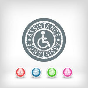 残疾援助邮票图标
