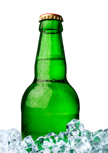 瓶啤酒加冰图片