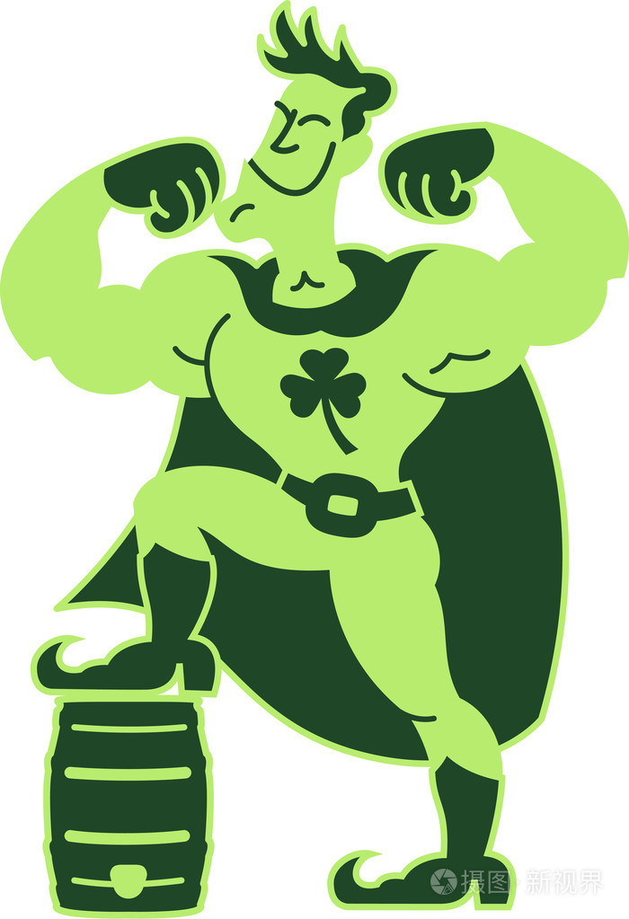 强大的绿色超级英雄