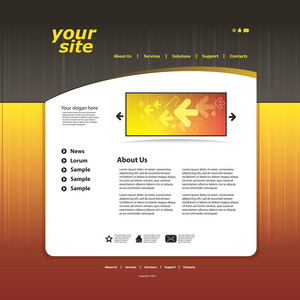 抽象商业 web 站点设计模板矢量