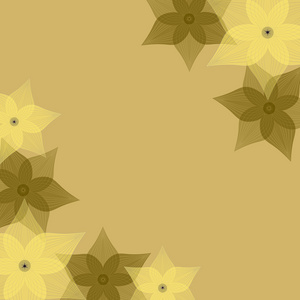 抽象矢量图的花卉贺卡