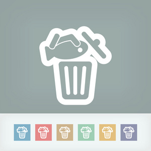 食品废纸篓图标图片