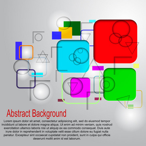 多彩方形空白背景