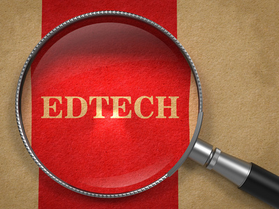 edtech 概念通过放大镜