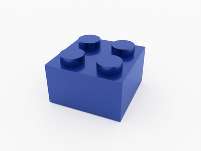 玩具箱形砖蓝色