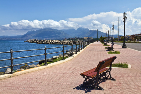 美丽 全景图 巴勒莫 海岸 地中海 海湾 涟漪 海景 欧洲