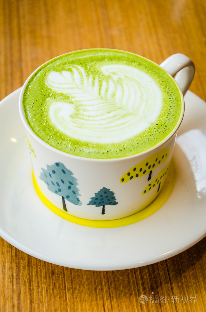 绿茶拿铁咖啡
