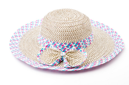 fond blanc de la plage hat isol