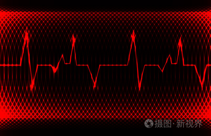 丰富多彩的人类心脏正常窦性心律心电图记录明亮的和大胆的设计