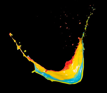 有色液体飞溅