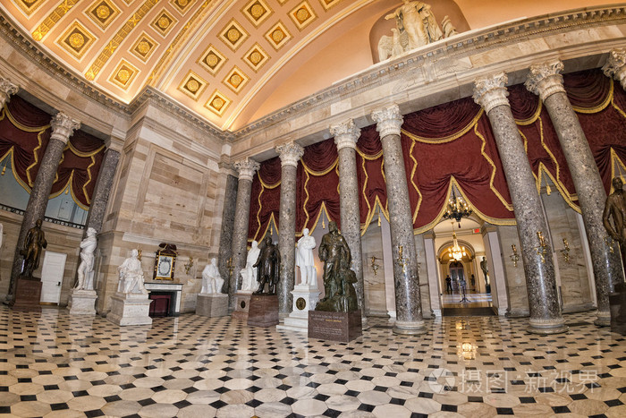 华盛顿国会大厦圆顶内部视图