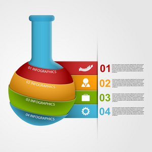 化学和科学信息图表设计模板