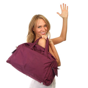 挥手告别快乐少女招手致意男人挥手告别男孩少年欧洲外观微笑和挥手