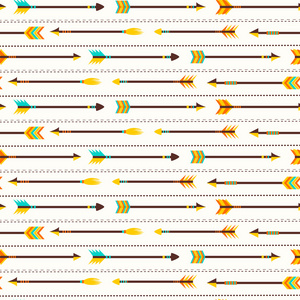可爱的彩色印度箭头与模式图片