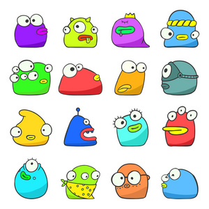 独眼怪兽可爱的卡通奇特的怪兽照片