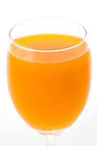 玻璃与新鲜的橙汁