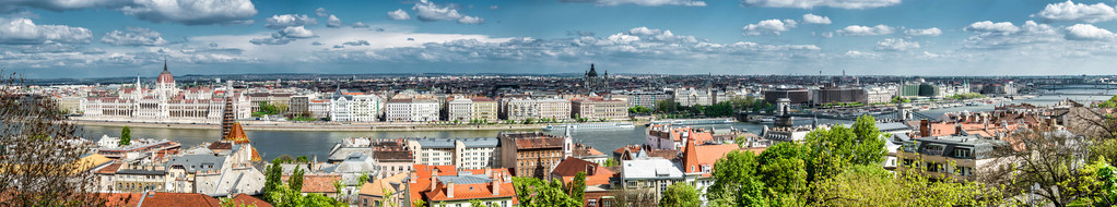 布达佩斯城市的全景视图。匈牙利
