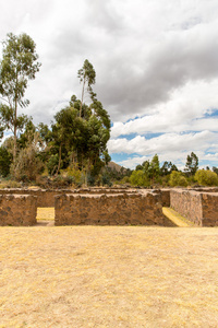 raqchi，库斯科，秘鲁毁寺 wiracocha 在 chacha，南美洲的印加遗址