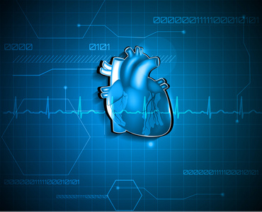 抽象心脏病学背景。医疗技术的概念