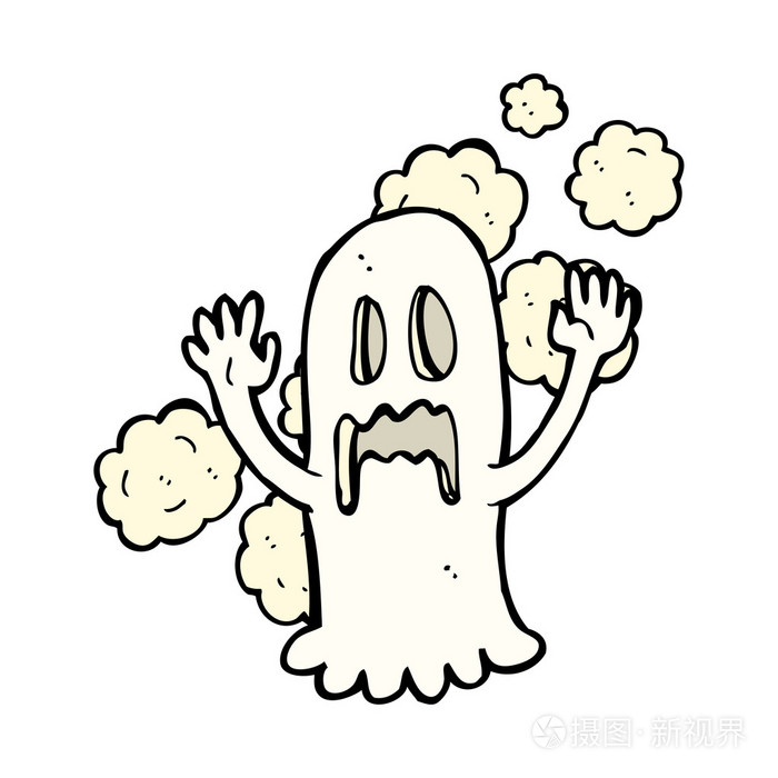 卡通幽灵鬼魂插画-正版商用图片1fp6yn-摄图新视界