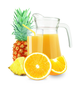 橙色菠萝汁