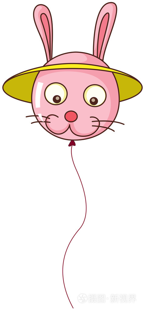 小兔子形状的气球