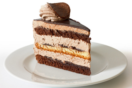 分层的巧克力蛋糕