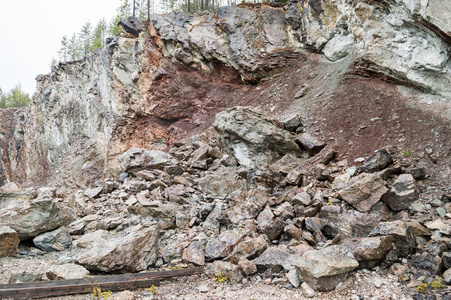 矢量游戏背景与分层视差效果地球的纹理图层分层的沉积的岩石