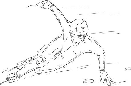 速度滑冰运动员简笔画图片