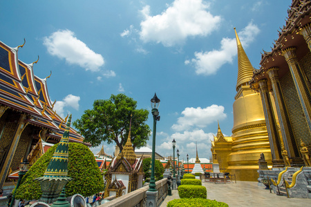 Zoty stupa w wat phra kaew. Grand palace, bangkok, Tajlandia