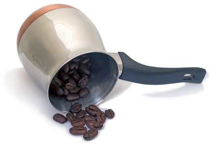 锅和咖啡豆