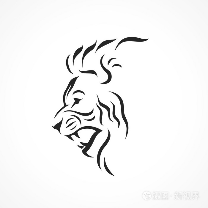 狮子头插画-正版商用图片1fptcx-摄图新视界