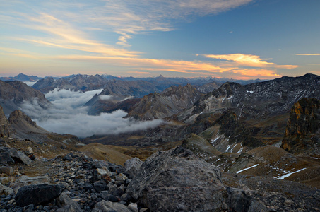 日落时 mountainscape