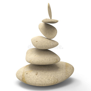 水疗石显示出完美的平衡和平衡