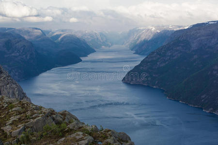 preikestolen的lysefjord视图