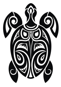 乌龟。纹身设计